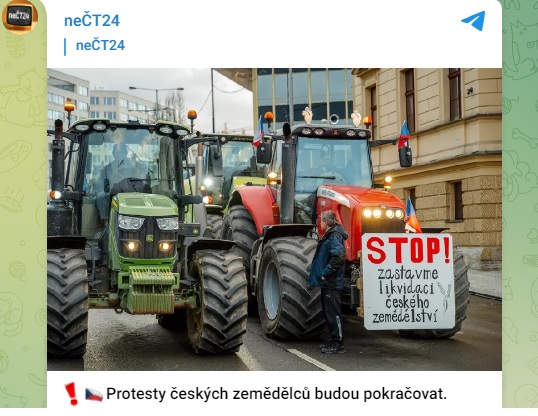 protesty zemedelcu budou pokracovat